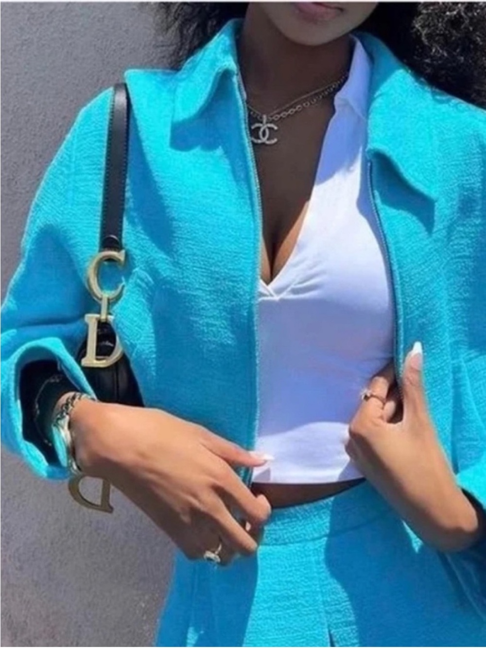 🩵 SET: textured bomber jacket + skort sky blue size S
NWT - Picture 5 of 5